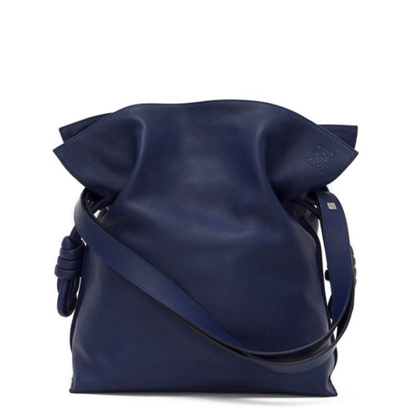 LOEWE Flamenco Knot Napa Leather Bag Navy - Picture 1 of 17